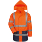 Preview: SAFESTYLE Warnschutz-Parka 'Alexander'', leuchtorange/marine (inkl. Innenjacke)