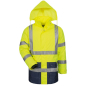 Preview: SAFESTYLE Warnschutz-Parka 'Sebastian', leuchtgelb/marine (inkl. Innenjacke)