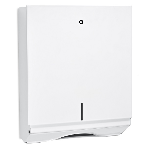 Falthandtuchspender Metall, weiß