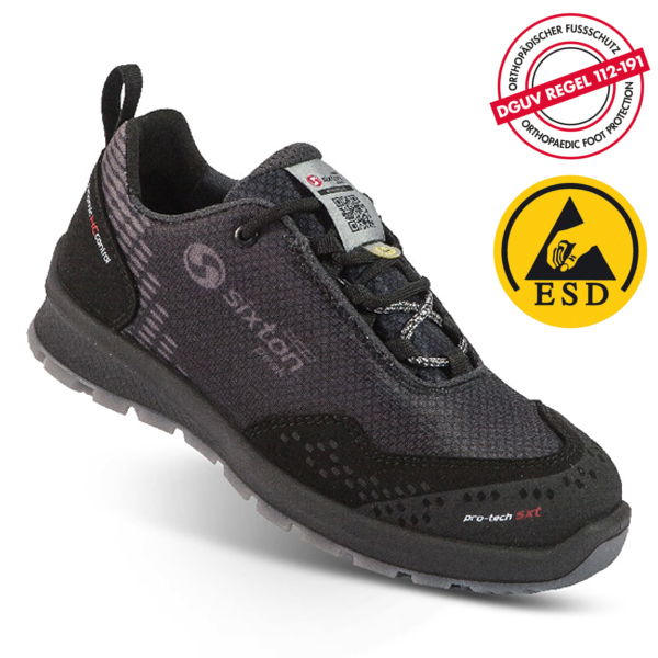 SIXTON Damen-ESD-Sicherheitshalbschuh 95398-02L 'Cima black' S3 SRC