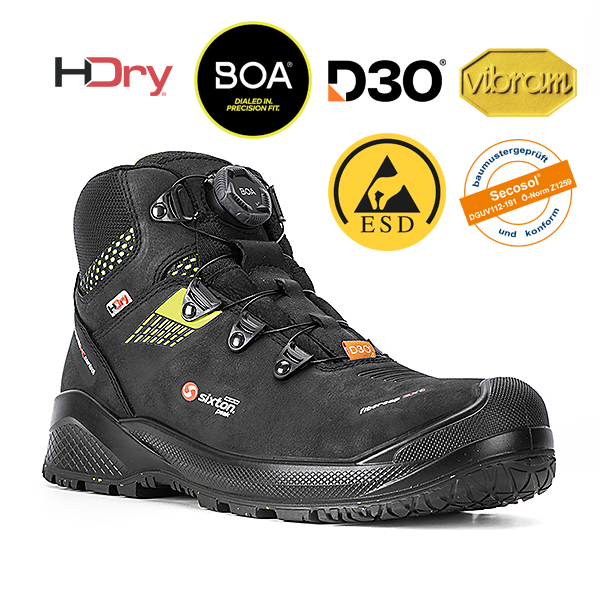 SIXTON ESD-Sicherheitsstiefel 45477-09L 'Forza High BOA®' S7S FO HI CI SC HRO SR