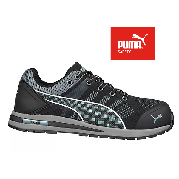 PUMA ESD-Sicherheits-Halbschuh 'Elevate Knit Black' S1PS HRO SRC