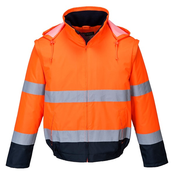PORTWEST C464 - Leichte Warnschutz 2-in-1 Kontrast Pilotjacke 'Essential'
