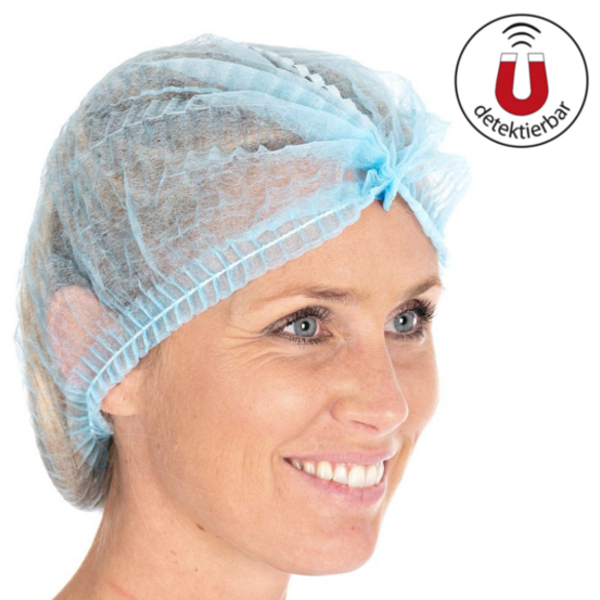 PP-Klipphaube 'MED-COMFORT' latexfrei, detektierbar, blau (100 Stück)
